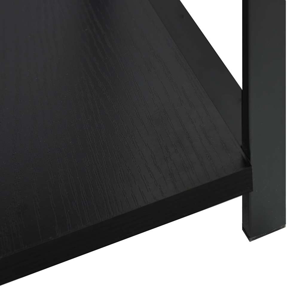 288232 vidaXL Small Straight Book Shelf Black 33,5x39,6x79,7 cm Engineered Wood