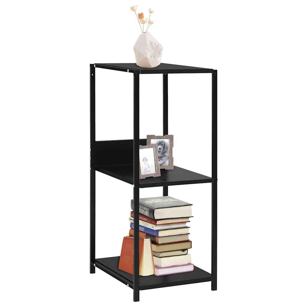 288232 vidaXL Small Straight Book Shelf Black 33,5x39,6x79,7 cm Engineered Wood