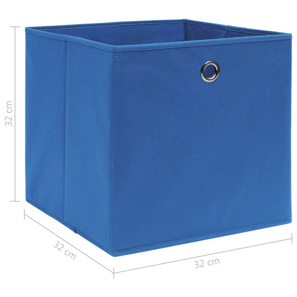 vidaXL Storage Boxes 4 pcs Blue 32x32x32 cm Fabric