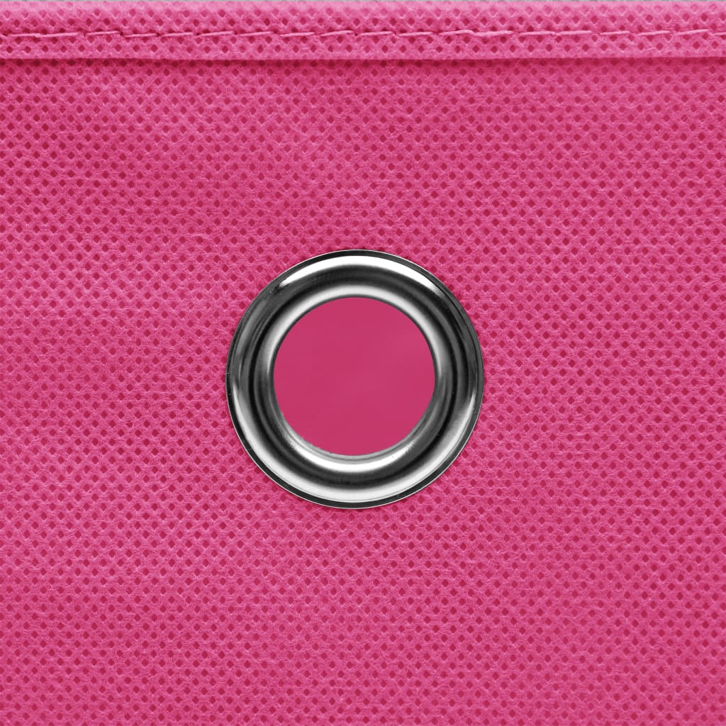 Storage Boxes 10 pcs Pink 32x32x32 cm Fabric