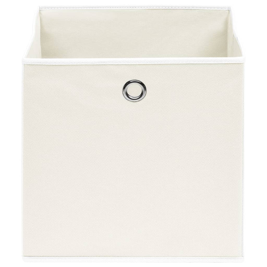 vidaXL Storage Boxes 10 pcs White 32x32x32 cm Fabric