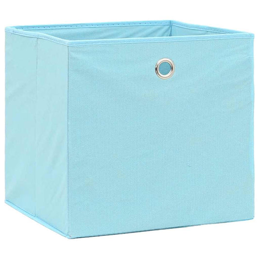 Storage Box |  Set of 10 | Baby blue | Non-woven fabric (100% polyester)