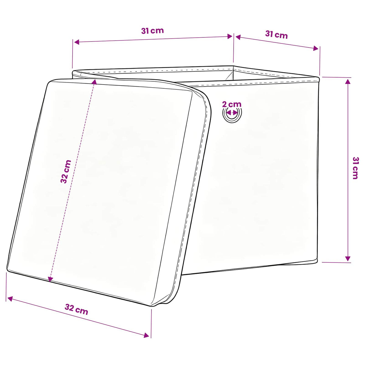 Storage Boxes with Lids 10 pcs Baby Blue 32x32x32 cm Fabric