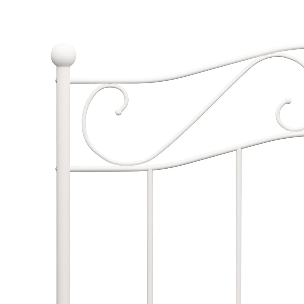 284516 vidaXL Bed Frame without Mattress White Metal 90x200 cm