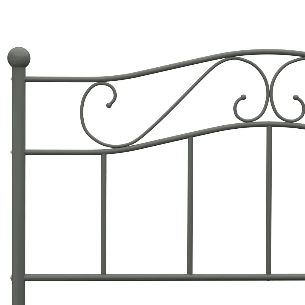 284532 vidaXL Bed Frame without Mattress Grey Metal 120x200 cm