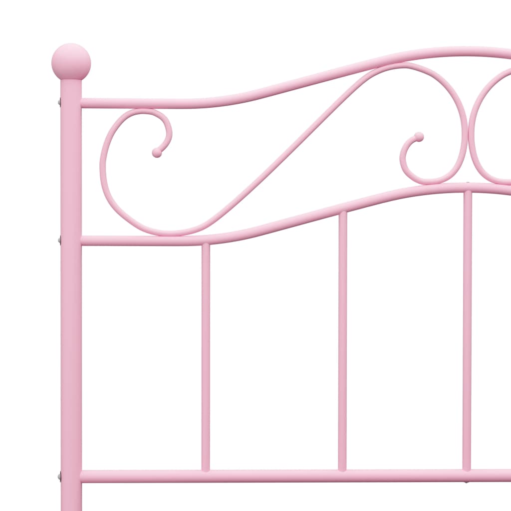 284537 vidaXL Bed Frame without Mattress Pink Metal 90x200 cm