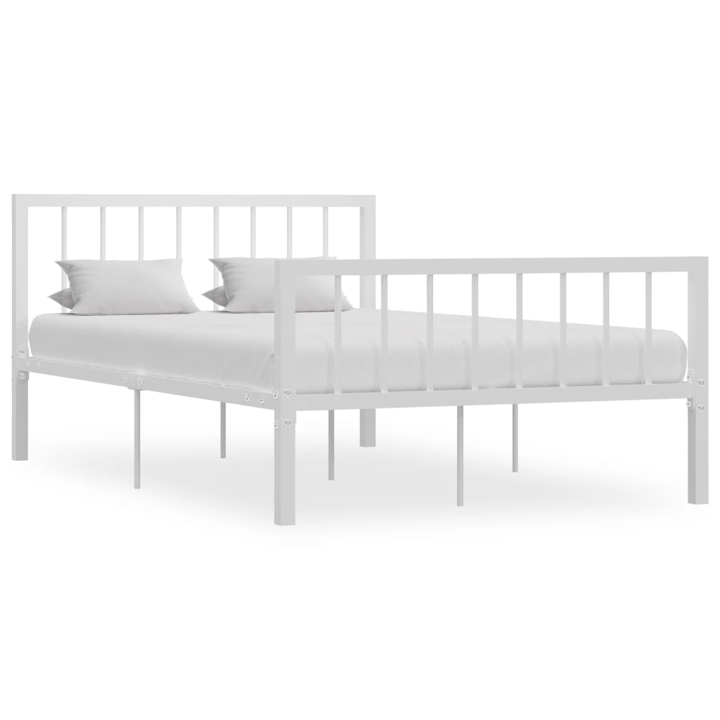 Bed Frame | White | Metal | 120 x 200 cm | Durable | Bed Frame