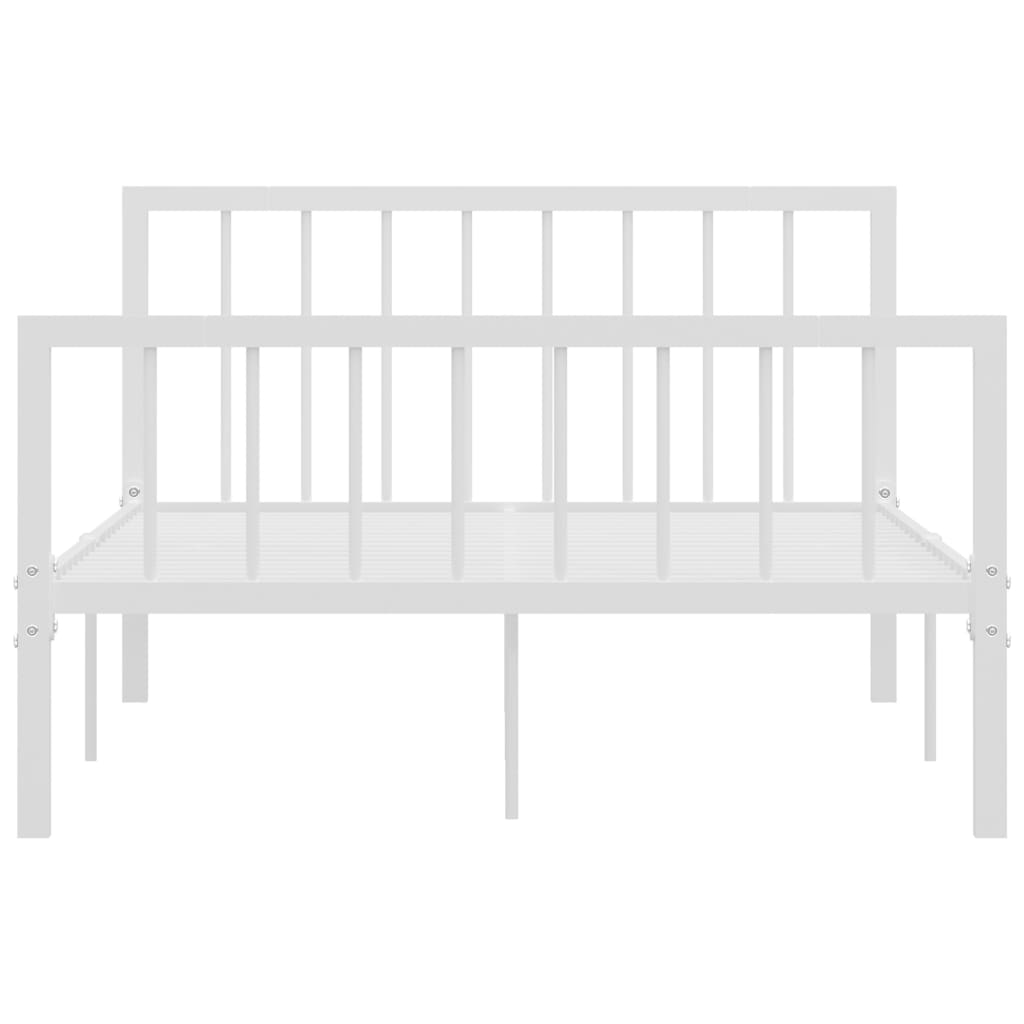 Bed Frame | White | Metal | 120 x 200 cm | Durable | Bed Frame