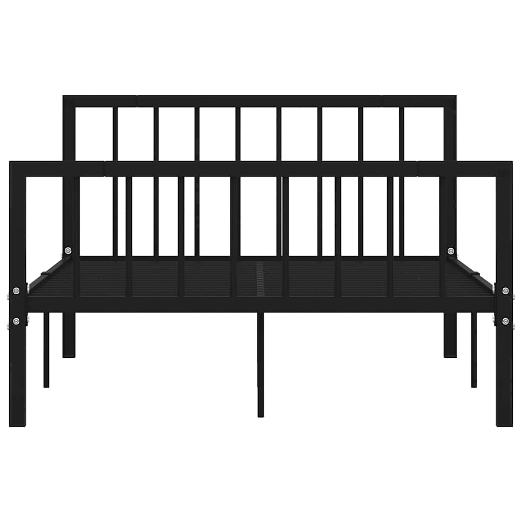 Bed Frame | Black | Metal | 120x200 cm | Durable | Bed Frame