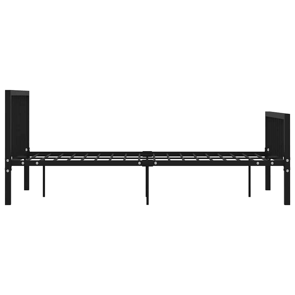 Bed Frame | Black | Metal | 120x200 cm | Durable | Bed Frame