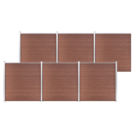 vidaXL Garden Fence WPC 1045x186 cm Brown