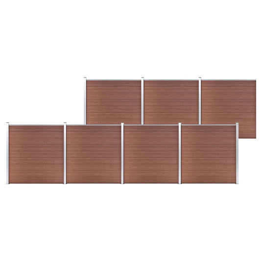 vidaXL Garden Fence WPC 1218x186 cm Brown