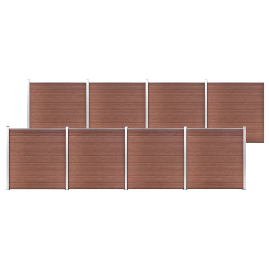 vidaXL Garden Fence WPC 1391x186 cm Brown