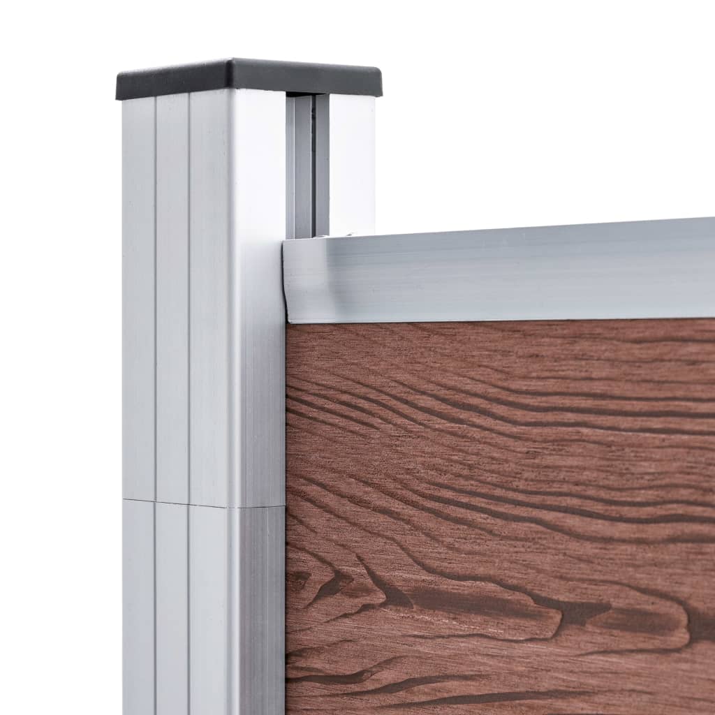 Garden Fence WPC 1391x186 cm Brown