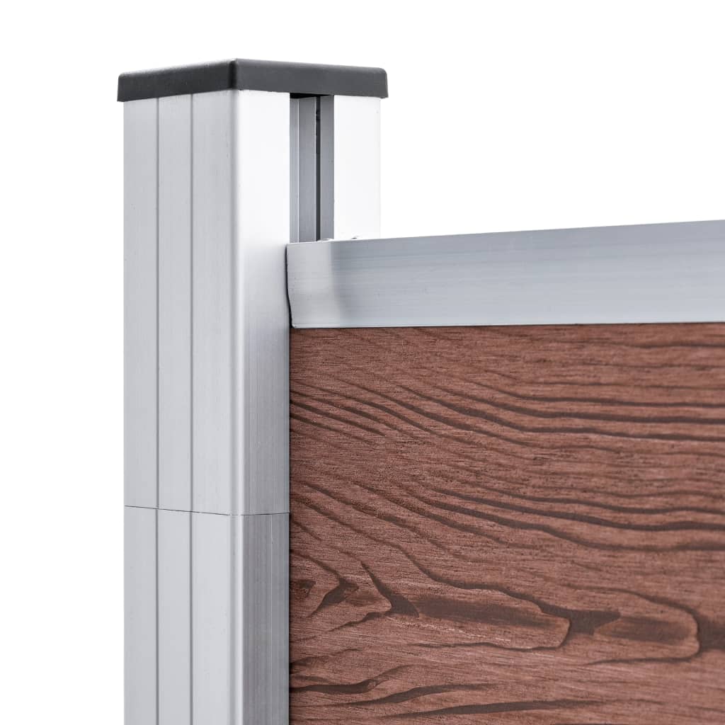 Garden Fence WPC 1737x186 cm Brown