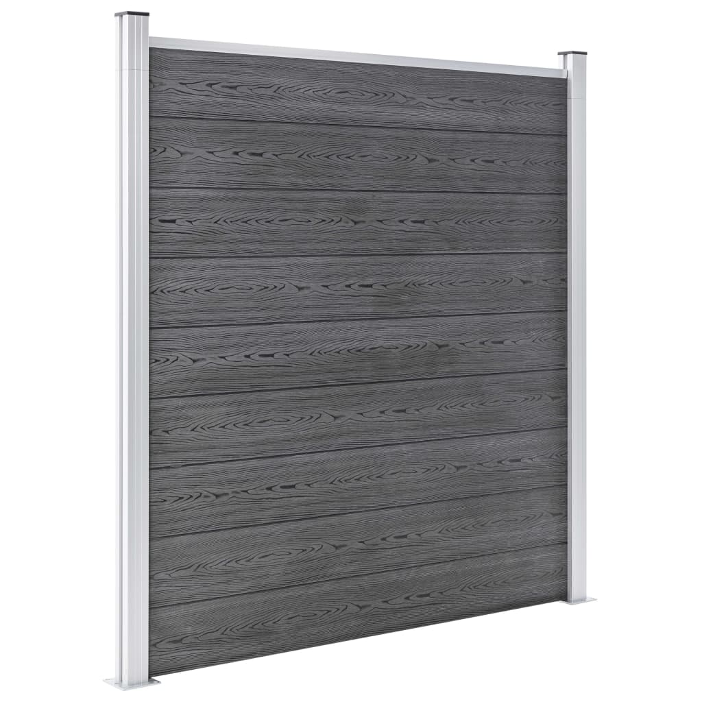 vidaXL Garden Fence WPC 353x186 cm Grey