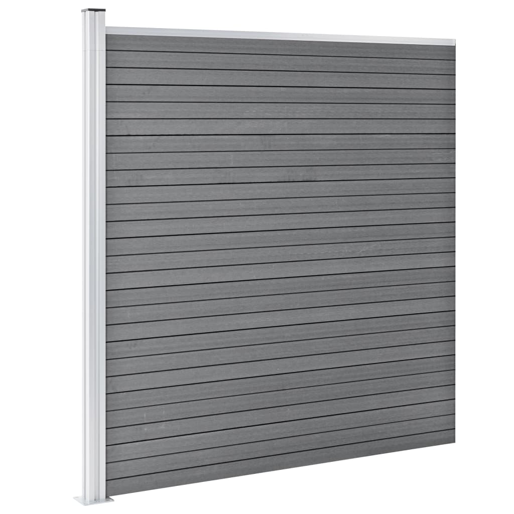 vidaXL Garden Fence WPC 353x186 cm Grey