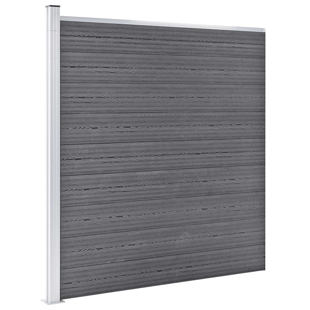 vidaXL Garden Fence WPC 526x186 cm Grey