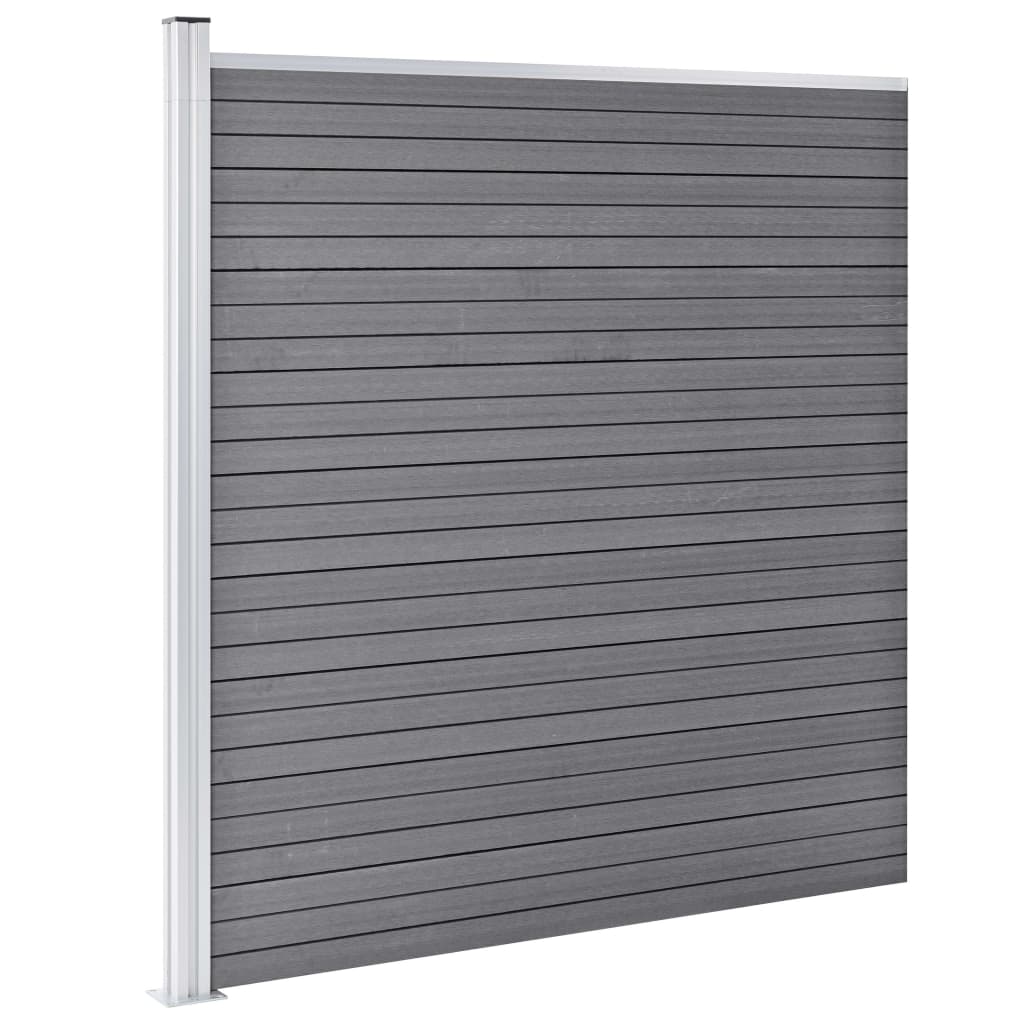 vidaXL Garden Fence WPC 526x186 cm Grey