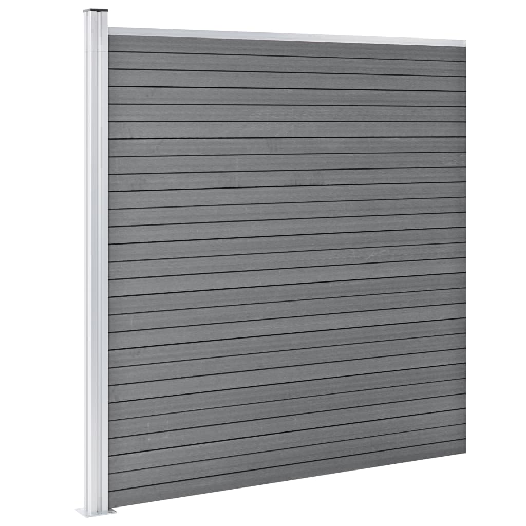 vidaXL Garden Fence WPC 699x186 cm Grey