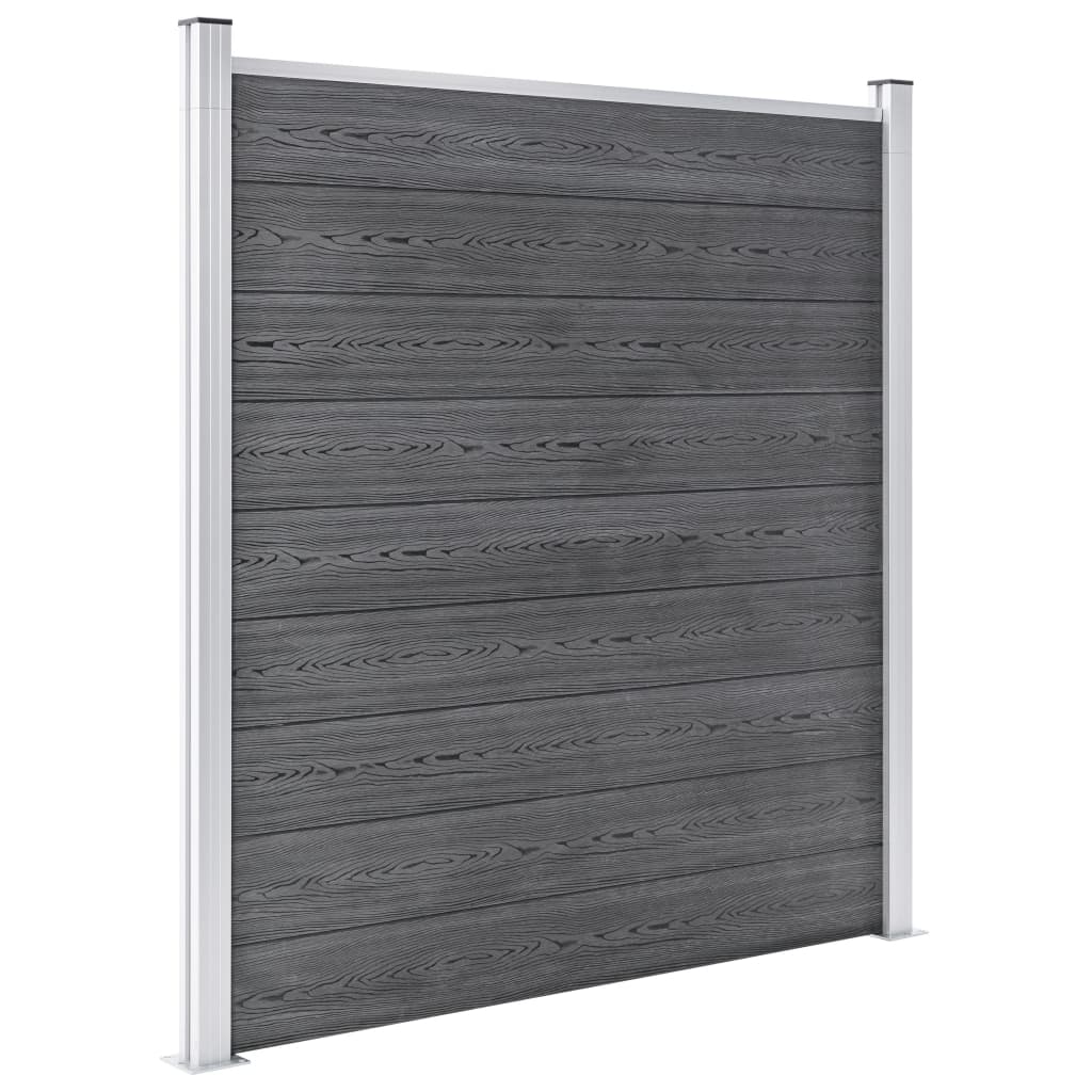 vidaXL Garden Fence WPC 699x186 cm Grey