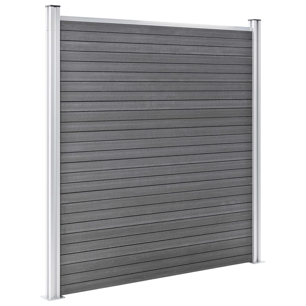 Garden Fence WPC 872x186 cm Grey