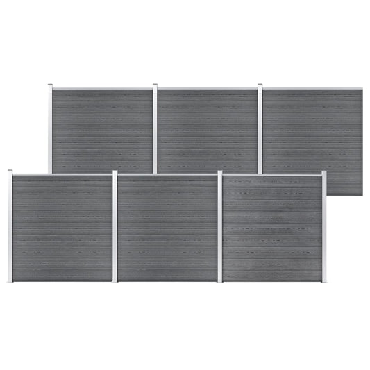 vidaXL Garden Fence WPC 1045x186 cm Grey