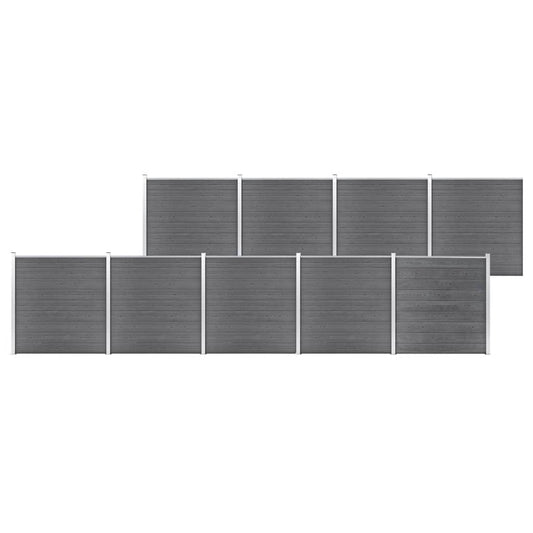 vidaXL Garden Fence WPC 1564x186 cm Grey