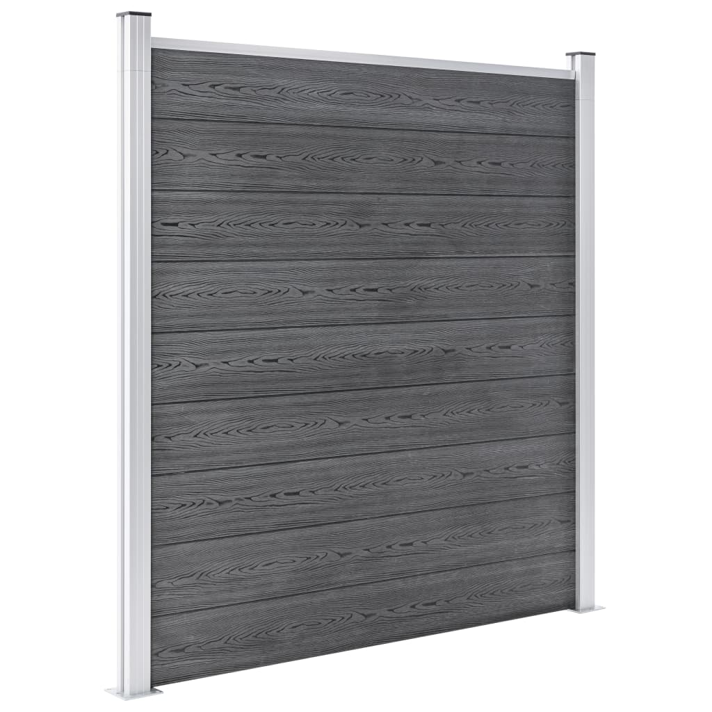 vidaXL Garden Fence WPC 1737x186 cm Grey