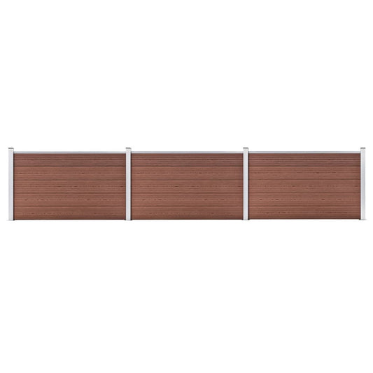 vidaXL Garden Fence WPC 526x106 cm Brown