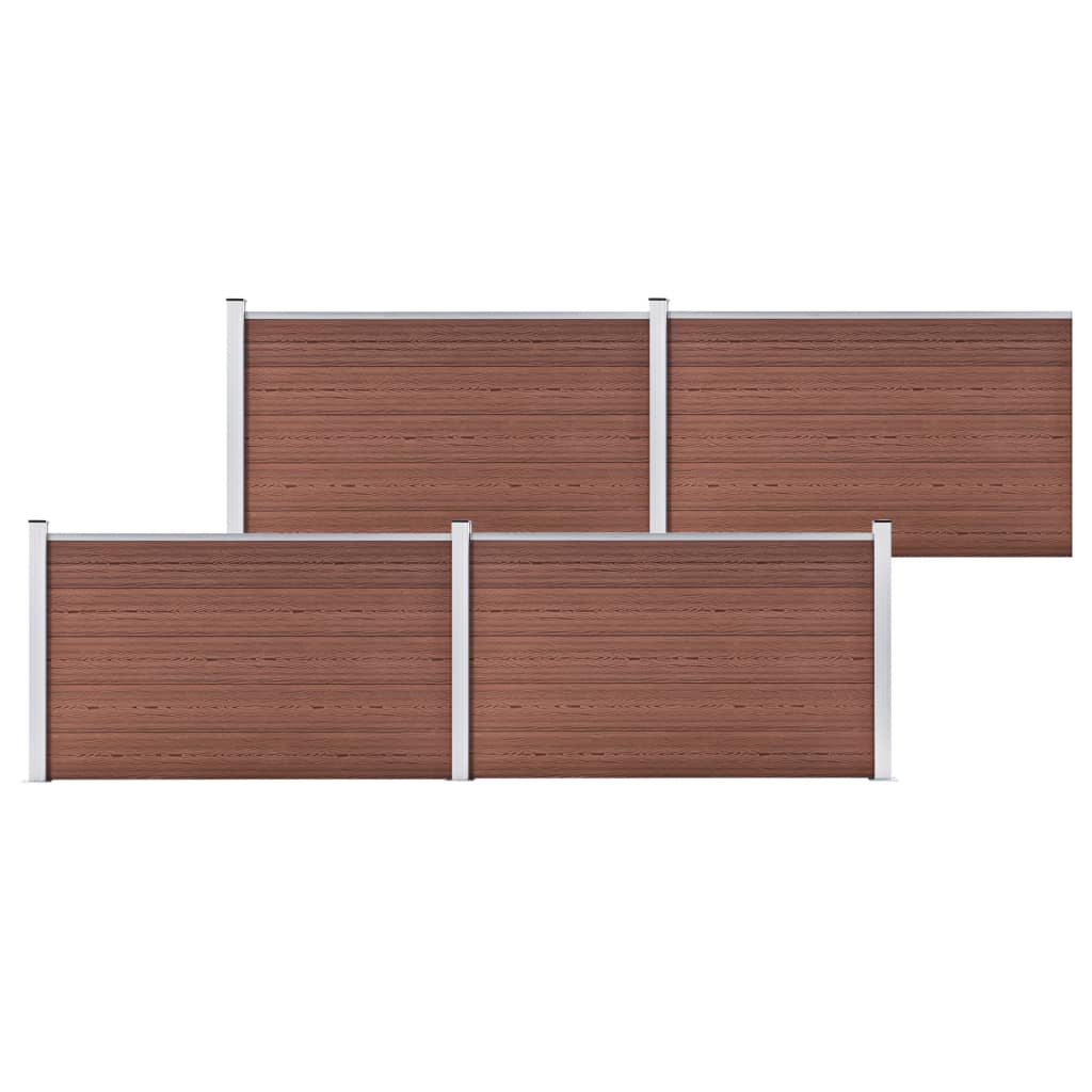 vidaXL Garden Fence WPC 699x106 cm Brown