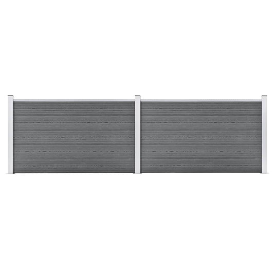 vidaXL Garden Fence WPC 353x106 cm Grey