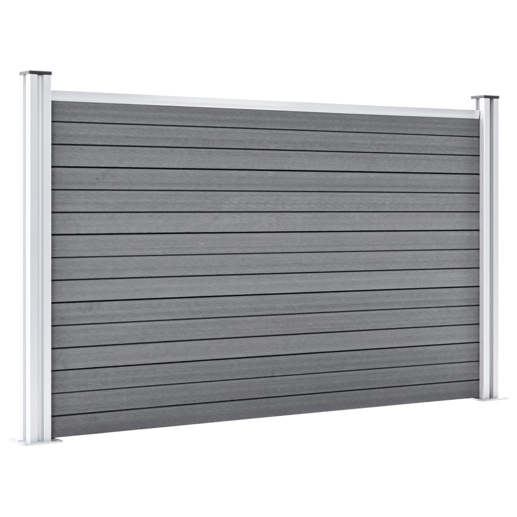 vidaXL Garden Fence WPC 353x106 cm Grey