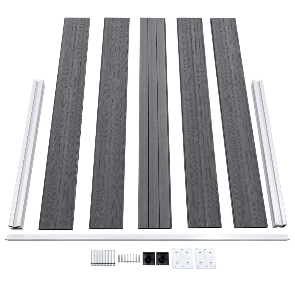 Garden Fence WPC 526x106 cm Grey