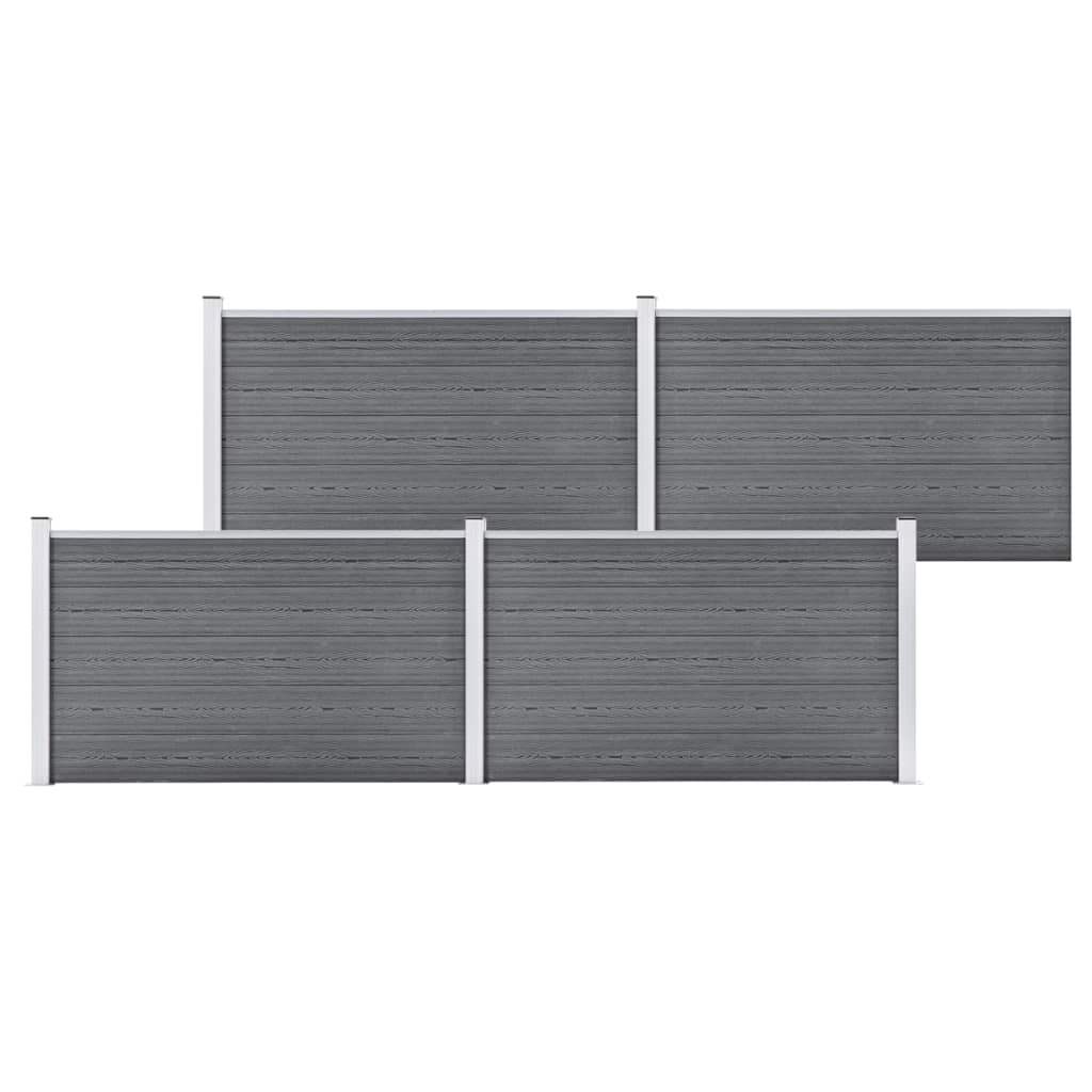 vidaXL Garden Fence WPC 699x106 cm Grey