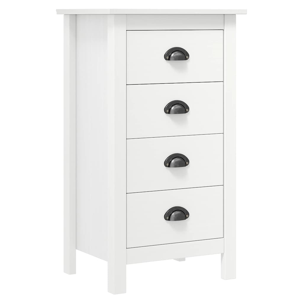 288912 vidaXL Sideboard "Hill" White 46x35x80 cm Solid Pine Wood