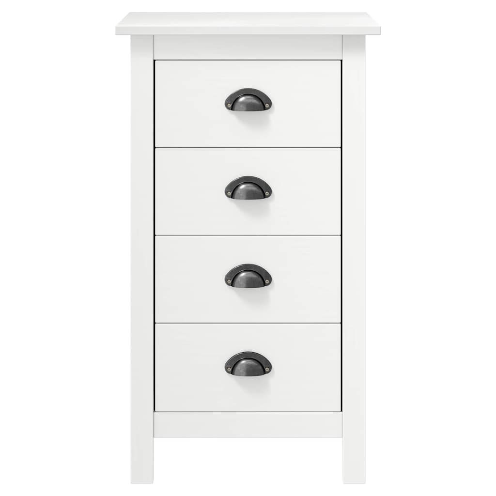 288912 vidaXL Sideboard "Hill" White 46x35x80 cm Solid Pine Wood