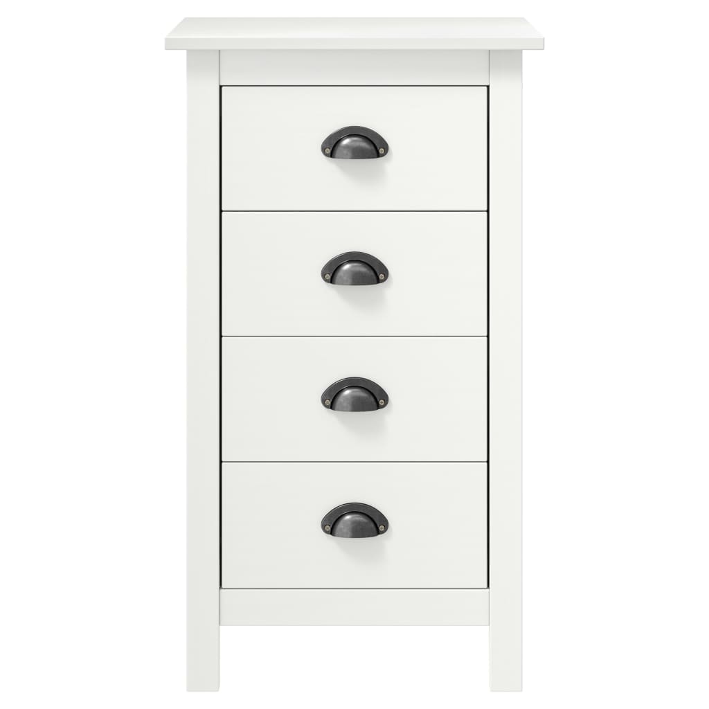 Sideboard Hill White 46x35x80 cm Solid Pine Wood