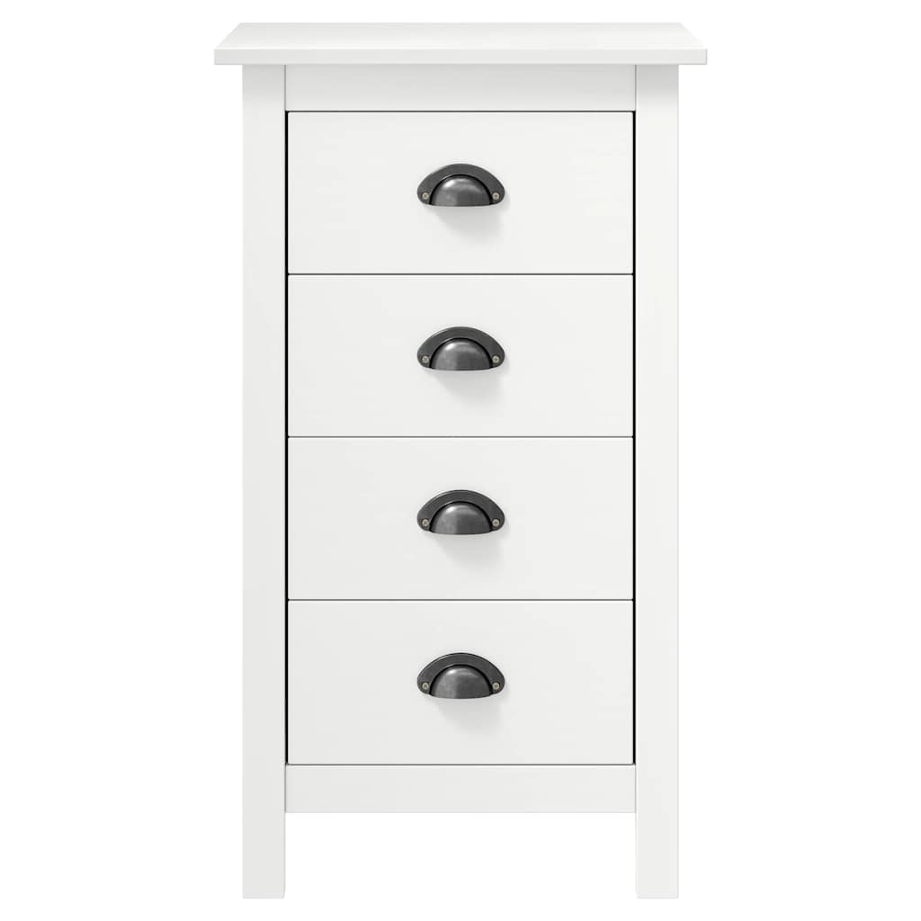 Sideboard Hill White 46x35x80 cm Solid Pine Wood