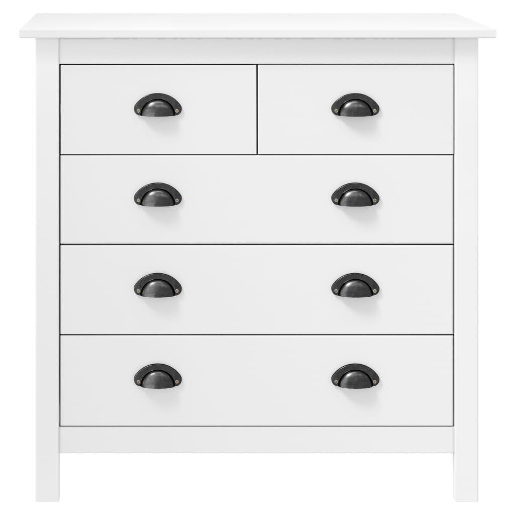 Sideboard Hill White 79x40x80 cm Solid Pine Wood