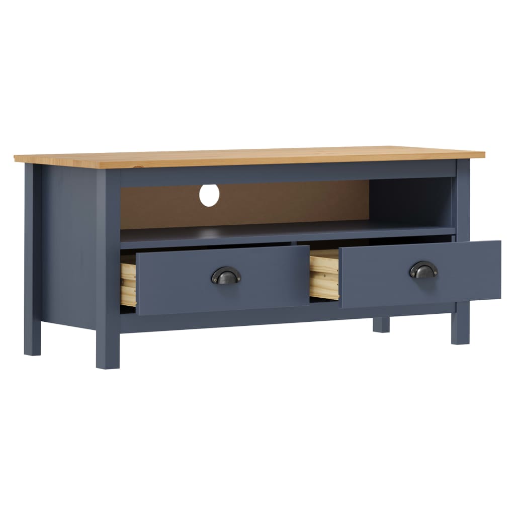 TV Cabinet Hill Grey 110x40x47 cm Solid Pine Wood