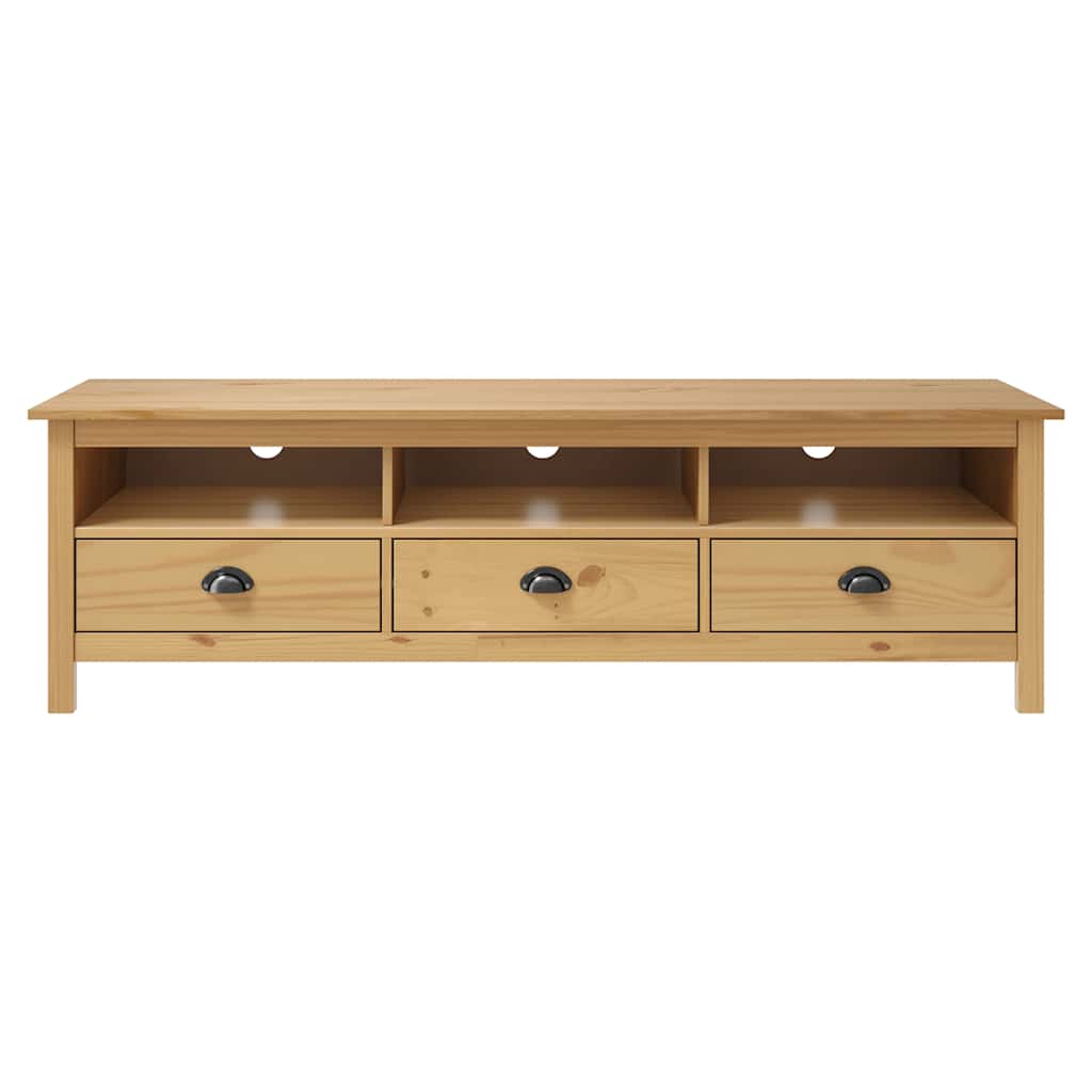 288927 vidaXL TV Cabinet "Hill" Honey Brown 158x40x47 cm Solid Pine Wood
