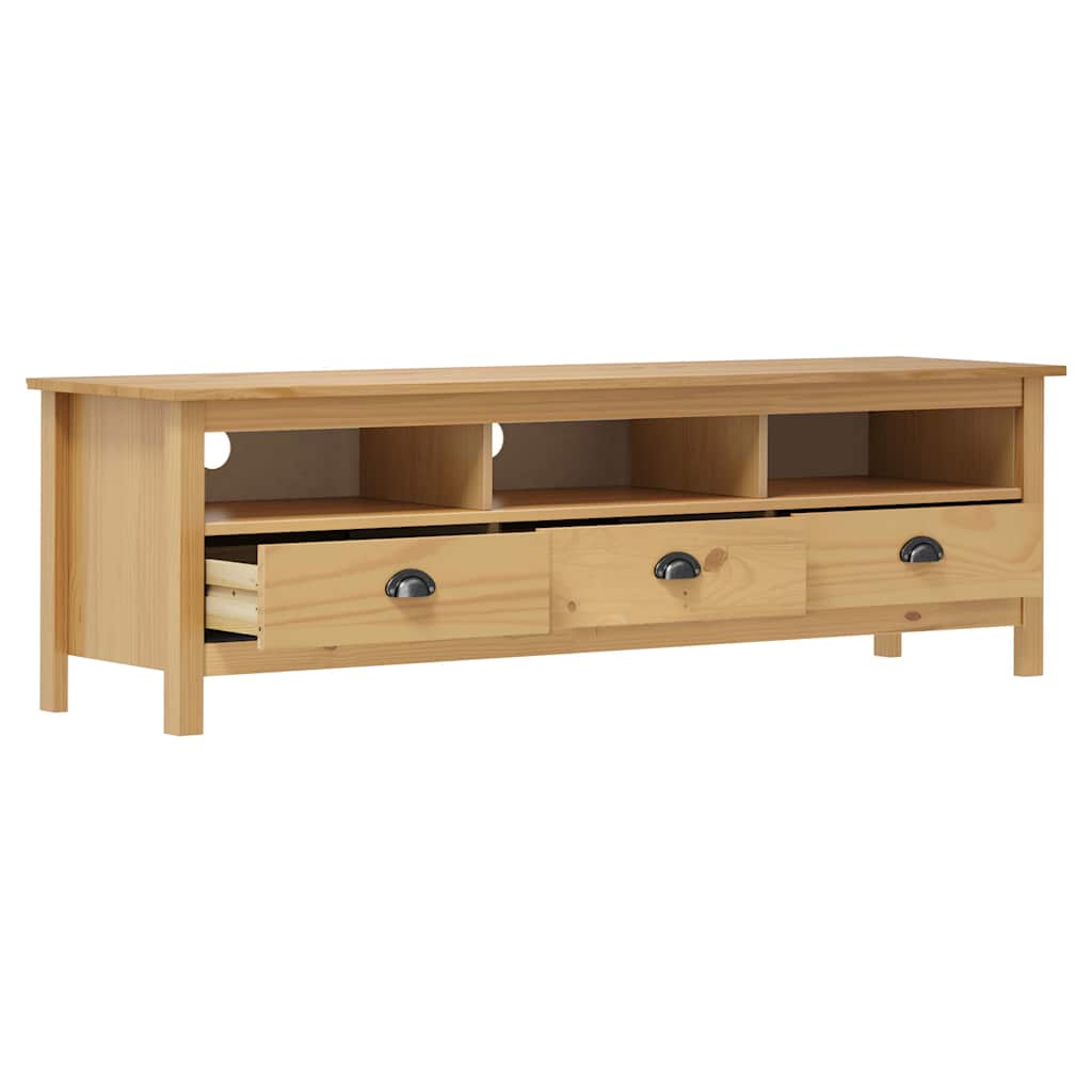 288927 vidaXL TV Cabinet "Hill" Honey Brown 158x40x47 cm Solid Pine Wood