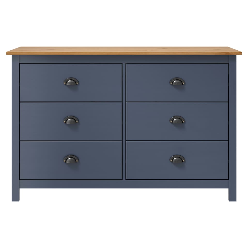Sideboard | Grey and honey brown | Solid pine wood | Medium | Sideboard
