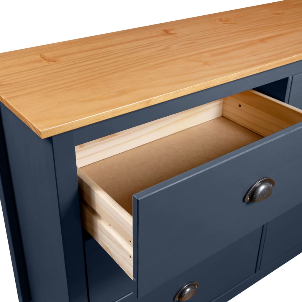 Sideboard | Grey and honey brown | Solid pine wood | Medium | Sideboard