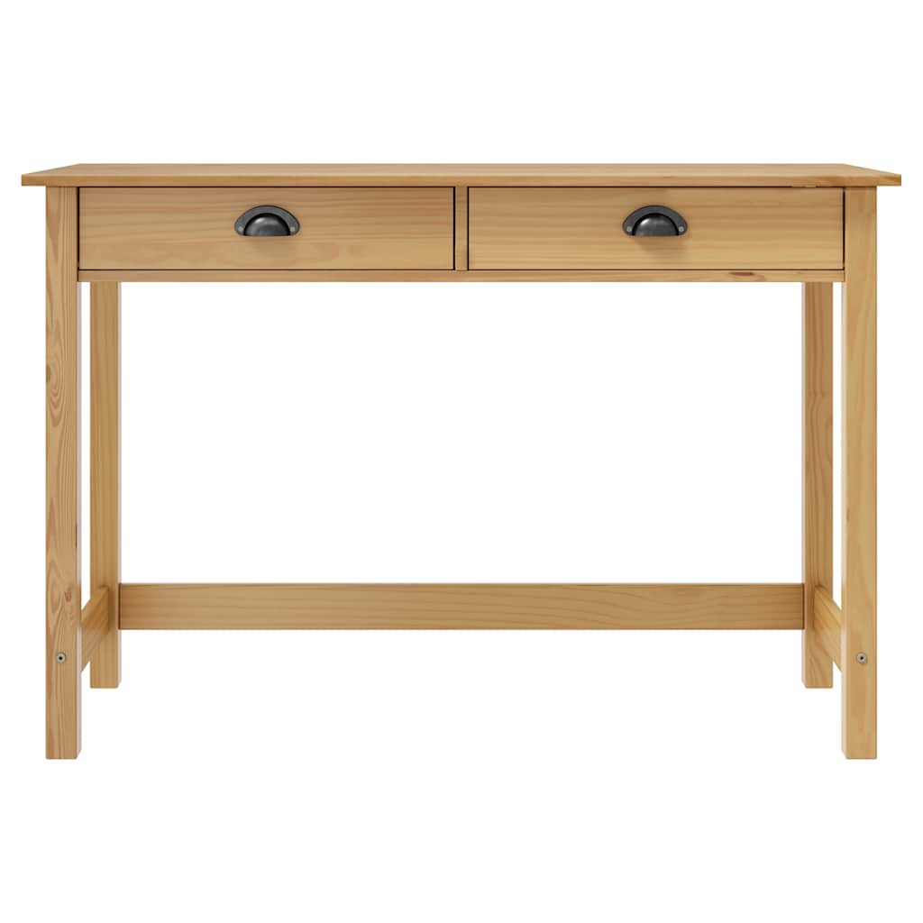 288991 vidaXL Console Table "Hill" with 2 Drawers 110x45x74 cm Solid Pine Wood