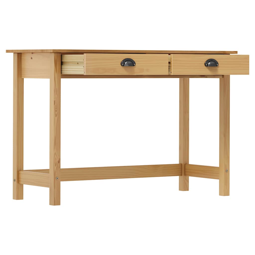 288991 vidaXL Console Table "Hill" with 2 Drawers 110x45x74 cm Solid Pine Wood