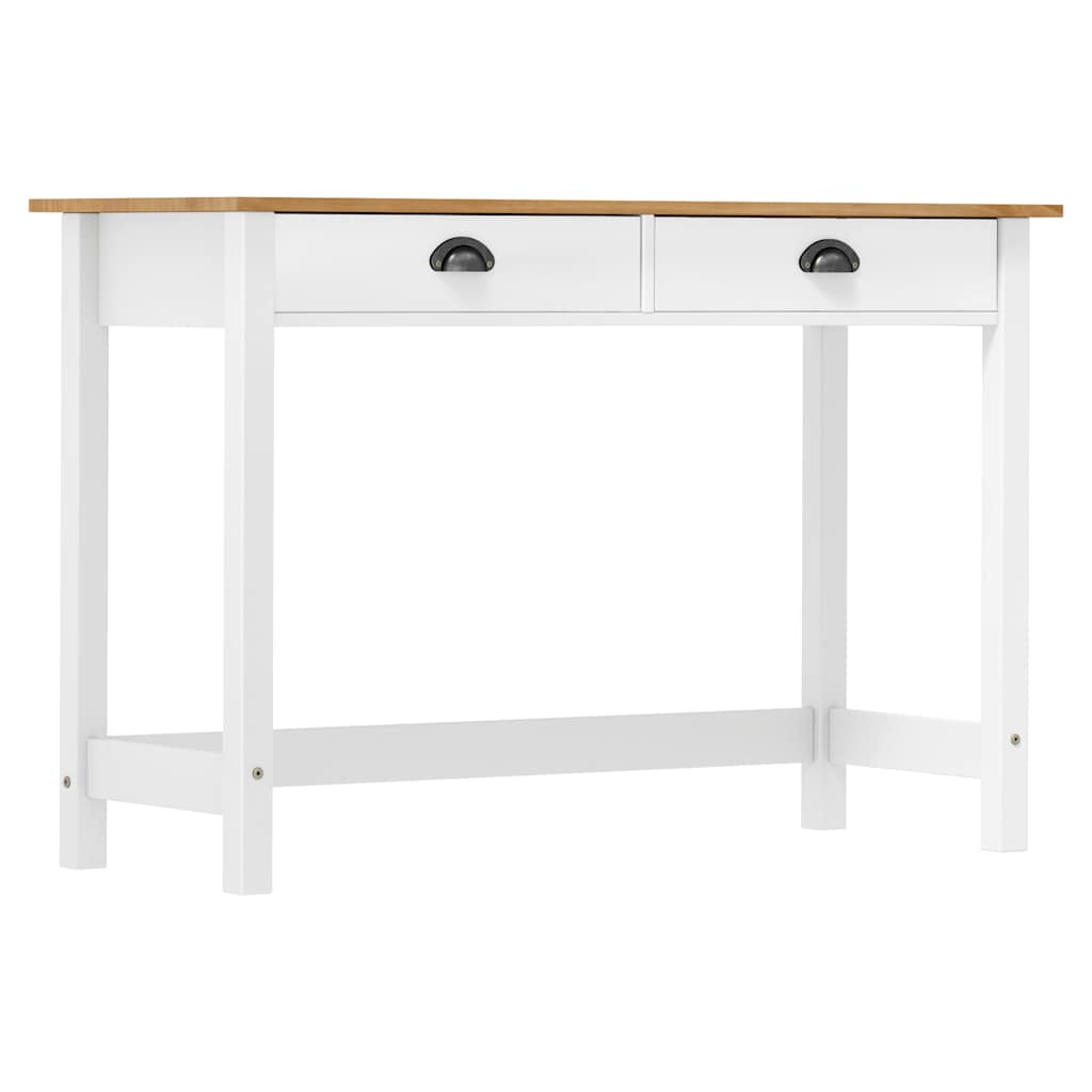 288994 vidaXL Console Table "Hill" with 2 Drawers 110x45x74 cm Solid Pine Wood