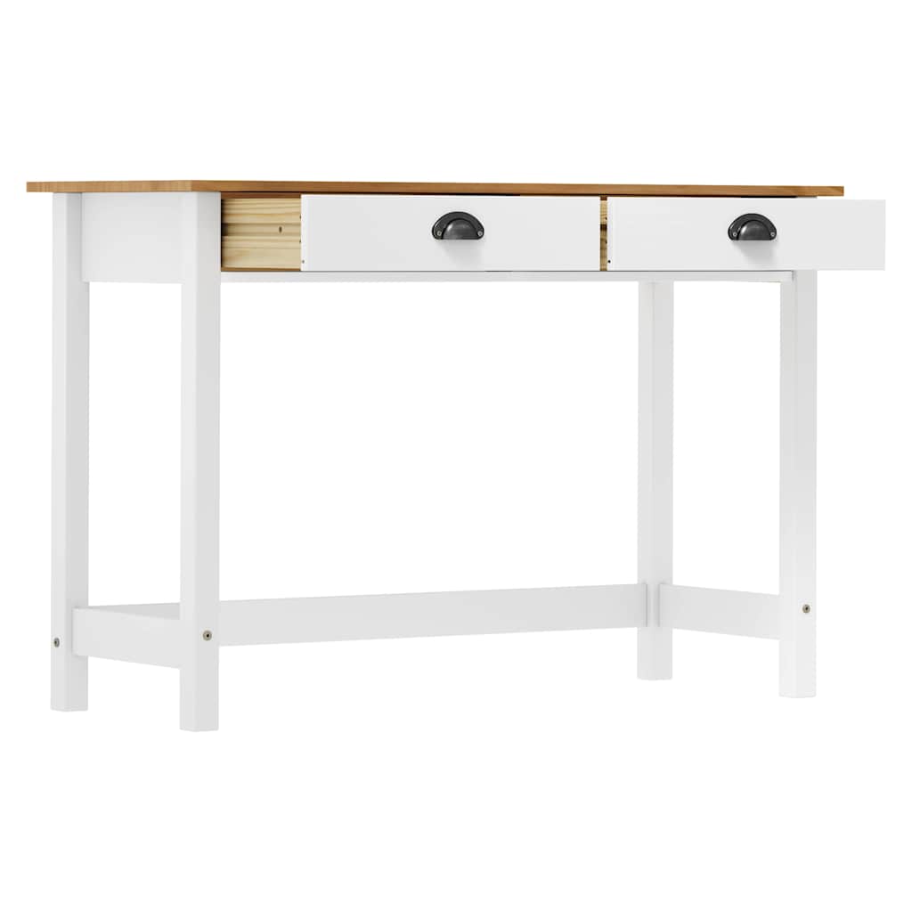 288994 vidaXL Console Table "Hill" with 2 Drawers 110x45x74 cm Solid Pine Wood