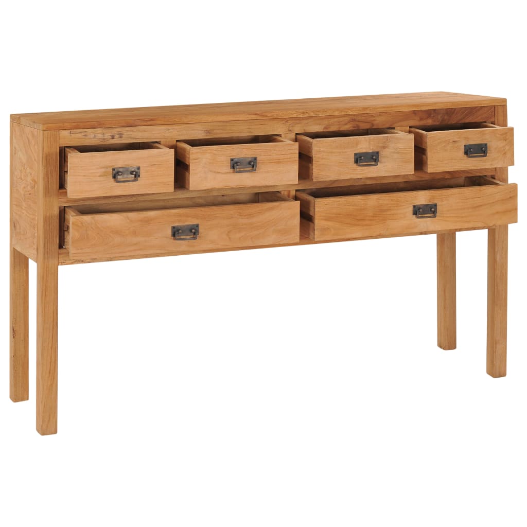 vidaXL Sideboard 125x30x75 cm Solid Teak Wood